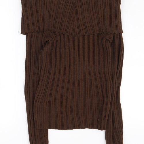 ASOS DESIGN Women's Brown Knit Jumper Size 14