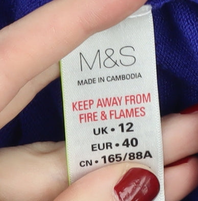 Marks and Spencer Women's Blue Cardigan Size 12