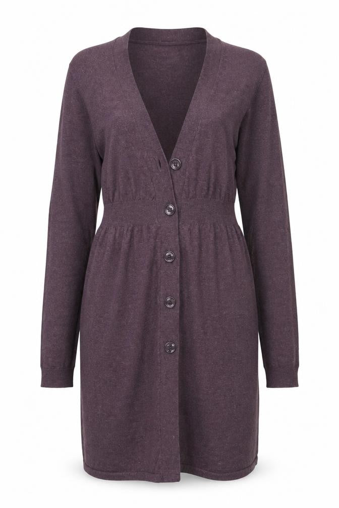 Front view of mamas & papas Women's Purple Cardigan, size 6