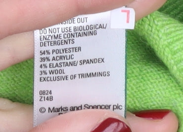 Marks and Spencer Women's Green Pullover Jumper M