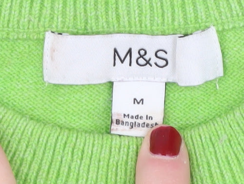 Marks and Spencer Women's Green Pullover Jumper M
