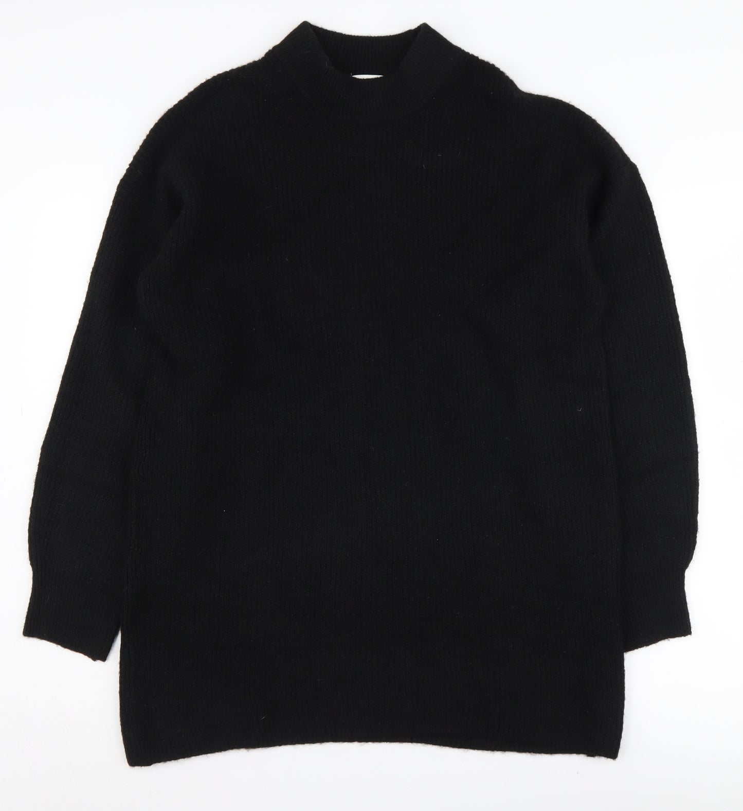 H&M Women's Black Mock Neck Pullover Jumper