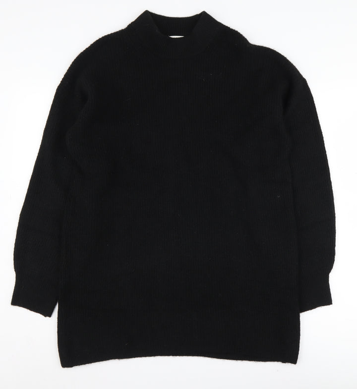 H&M Women's Black Mock Neck Pullover Jumper