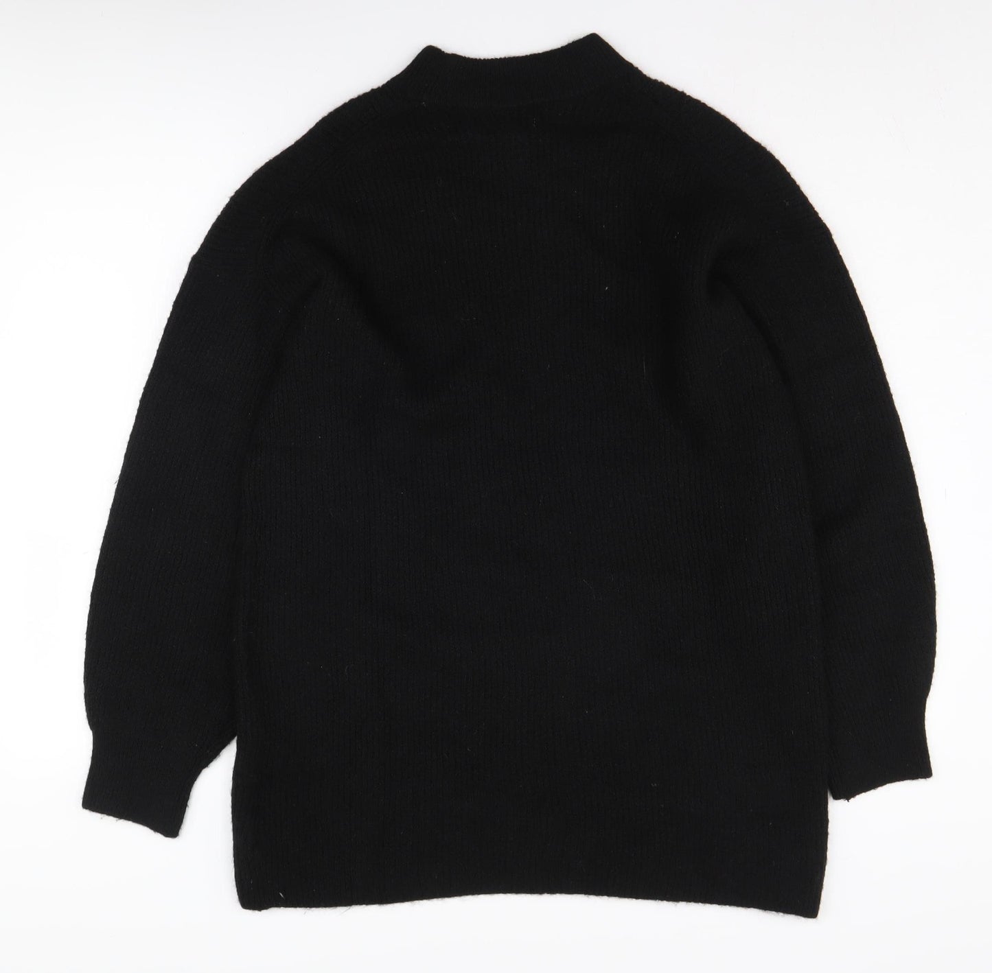 H&M Women's Black Mock Neck Pullover Jumper