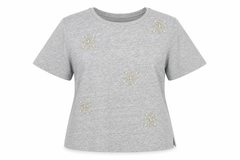 Front view of Marks & Spencer Women's Grey T-Shirt, size 18