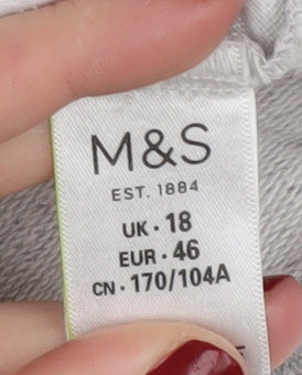 Marks and Spencer Women's Grey T-Shirt Size 18