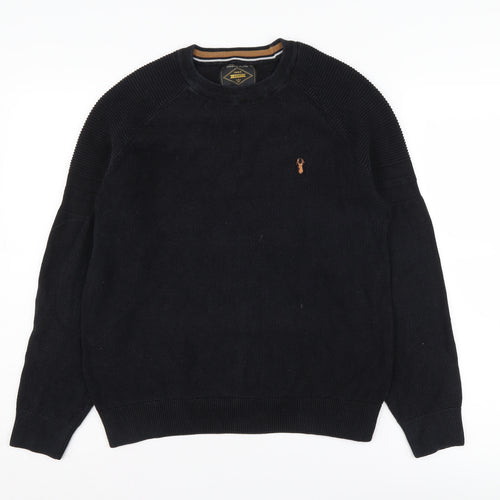 Next Men's Black Pullover Jumper, M, Logo