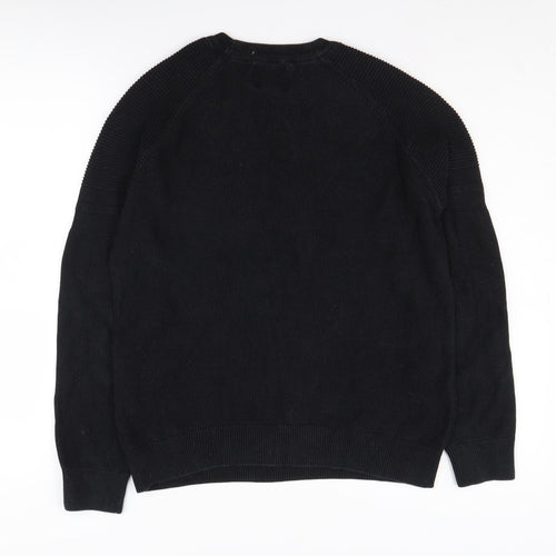 Next Men's Black Pullover Jumper, M, Logo