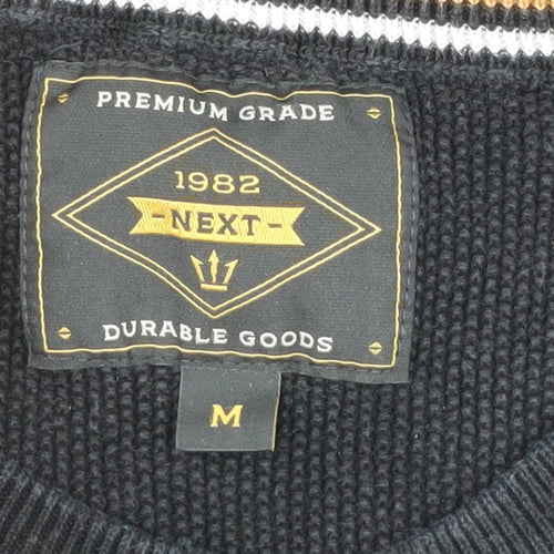 Next Men's Black Pullover Jumper, M, Logo