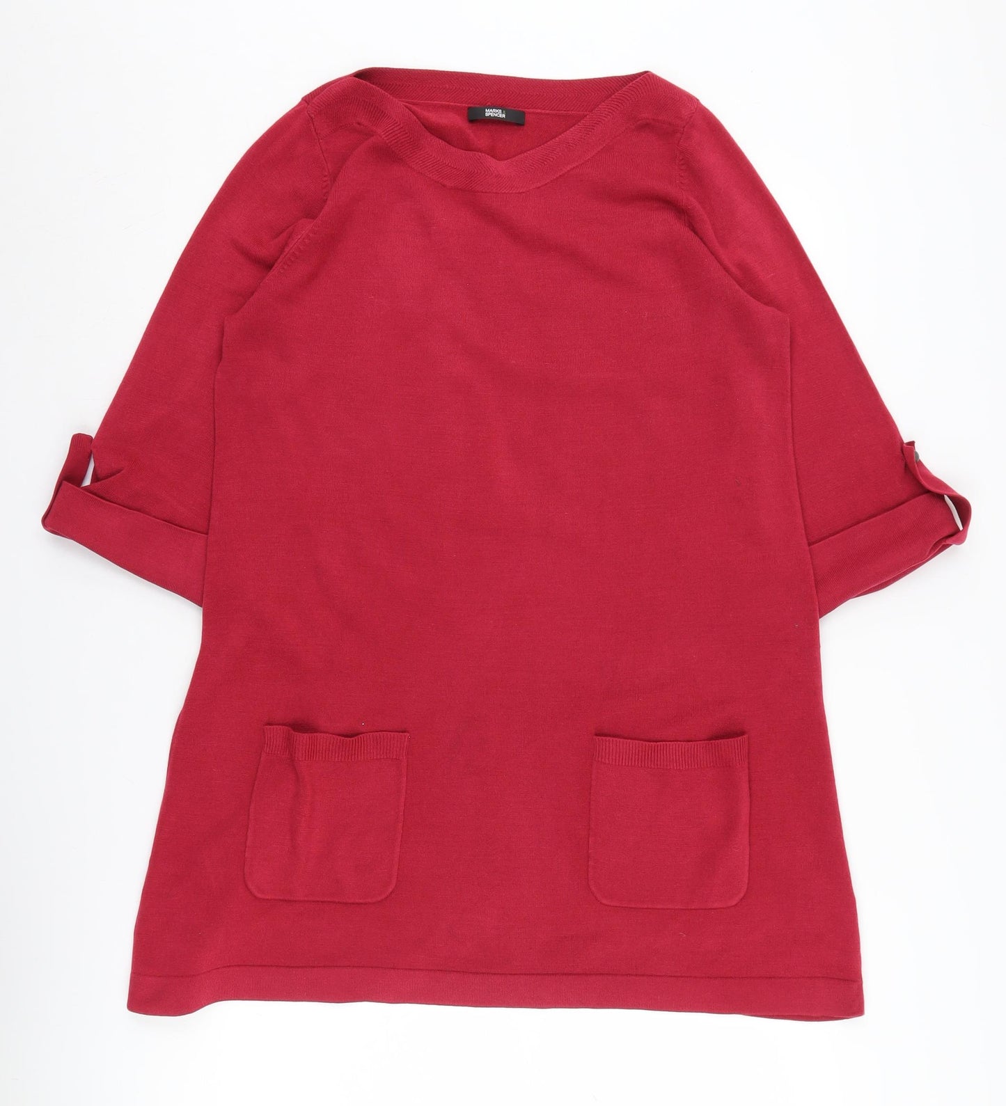 Marks and Spencer Women's Red Tunic Jumper UK 16