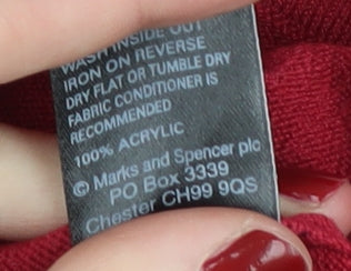 Marks and Spencer Women's Red Tunic Jumper UK 16