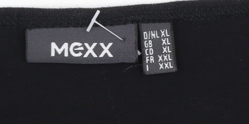 Mexx Women's Black V-Neck Long Sleeve T-Shirt XL