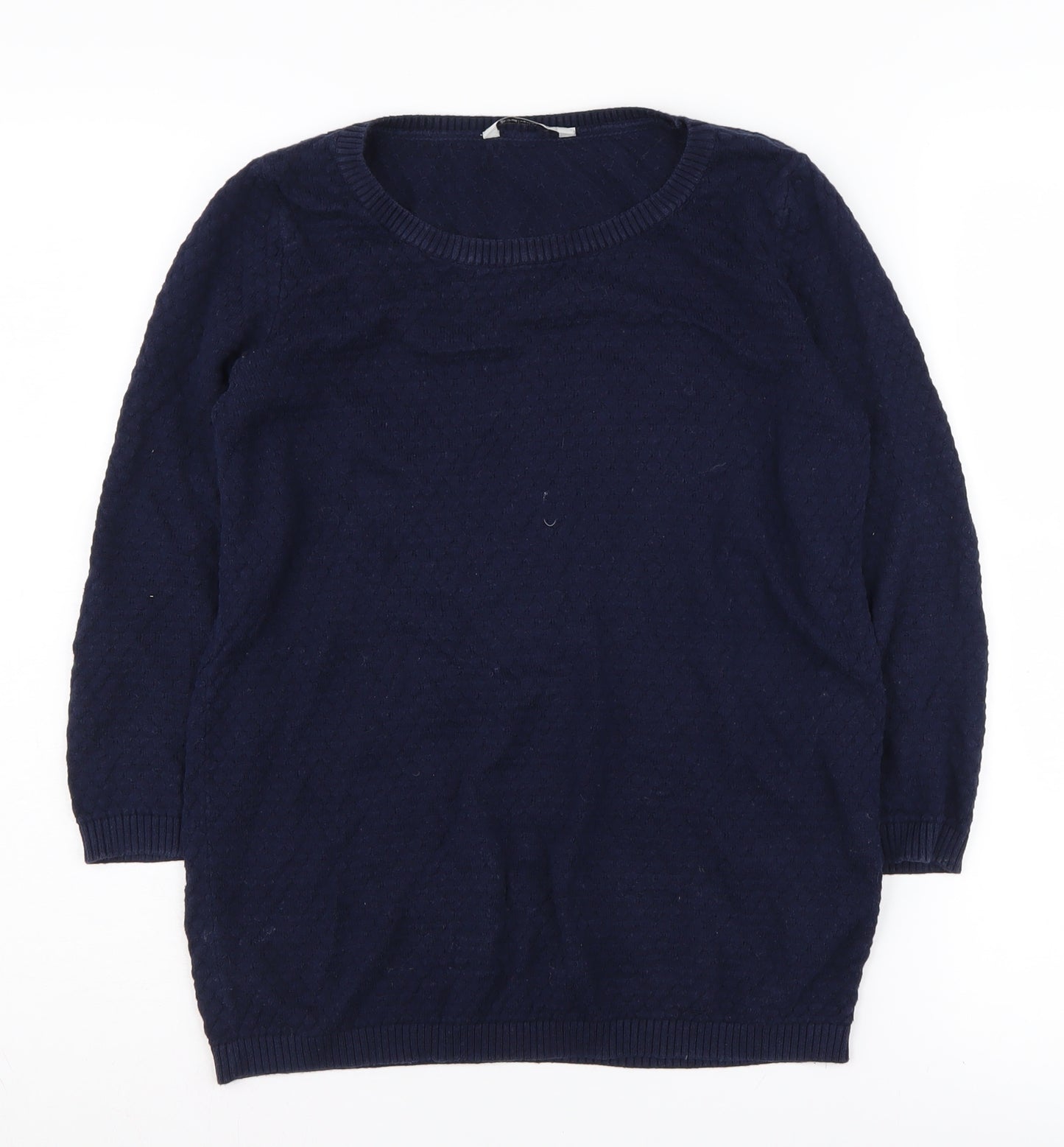 Stradivarius Women’s Blue Cotton Pullover Jumper S
