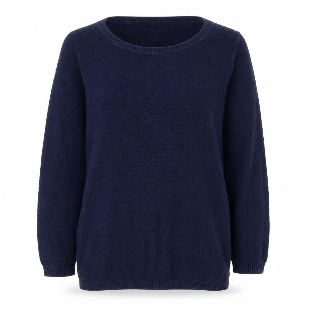 Front view of Stradivarius Women’s Blue Cotton jumper S