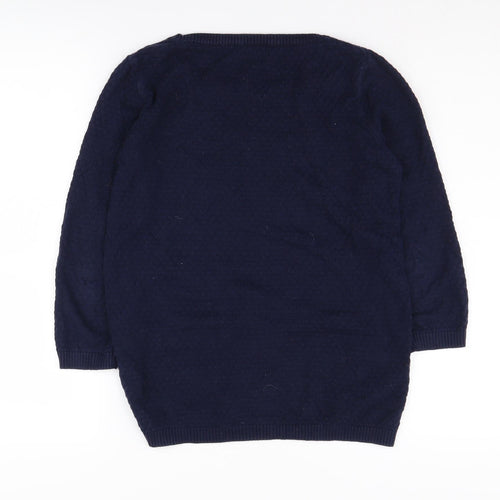 Stradivarius Women’s Blue Cotton Pullover Jumper S