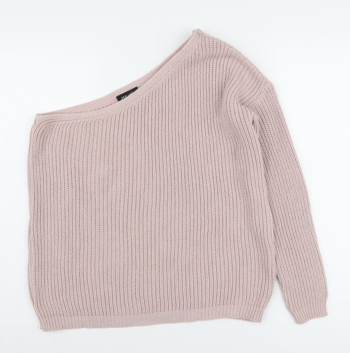 New Look Women's Pink Knit Pullover Jumper Size 10