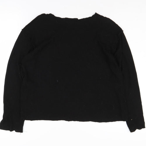 ZARA Women's Black S Pullover Jumper, Crew Neck