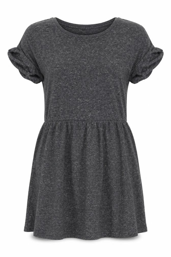 Front view of Topshop Women’s Grey Short Shift Dress -, size UK 6