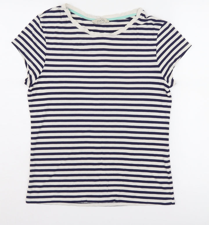 Oasis Women's L Multicoloured Striped T-Shirt
