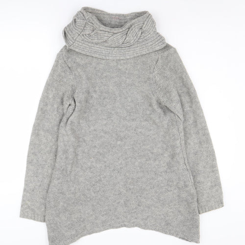 Marks and Spencer Women's Grey Cowl Neck Pullover Size 8