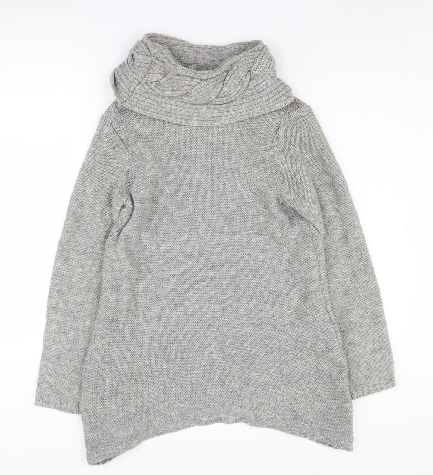 Marks and Spencer Women's Grey Cowl Neck Pullover Size 8