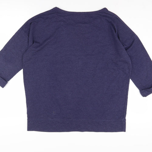 Marks and Spencer Women's Blue Studded T-Shirt Size 12