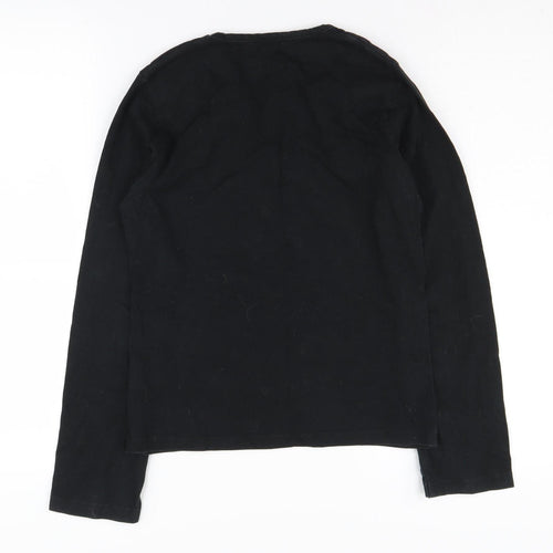 Best Mountain Women's Black Cotton Long Sleeve T-Shirt