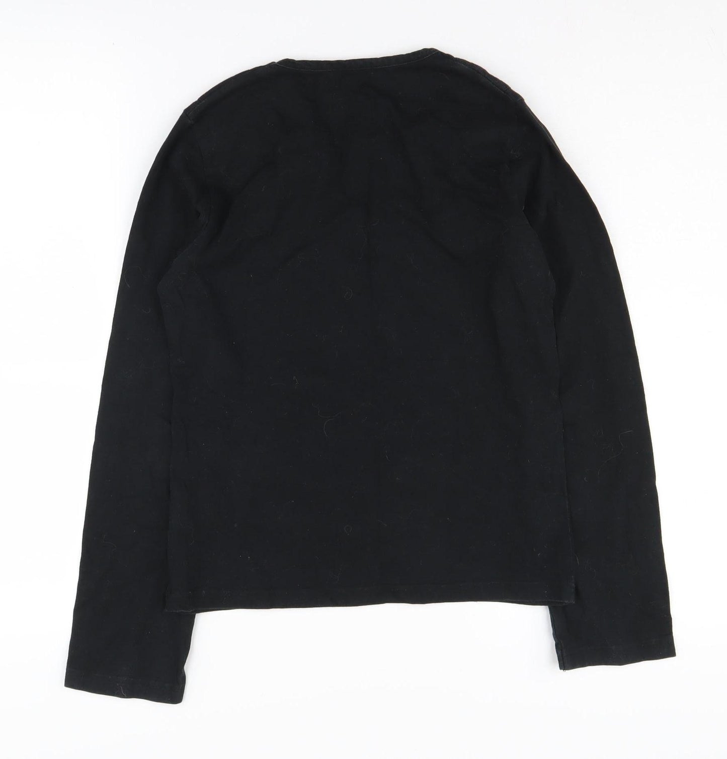 Best Mountain Women's Black Cotton Long Sleeve T-Shirt