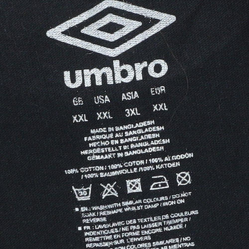 Umbro Men's Black 2XL Sporty Graphic T-Shirt