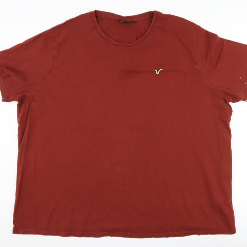 Voi Jeans Co Men's Red 3XL Cotton T-Shirt