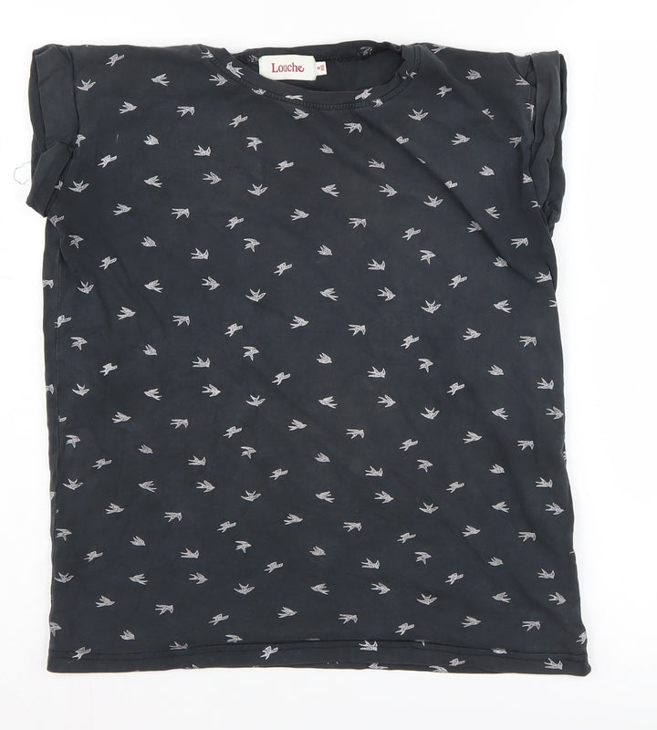 Louche Unisex Kids Black XS T-Shirt Short Sleeve