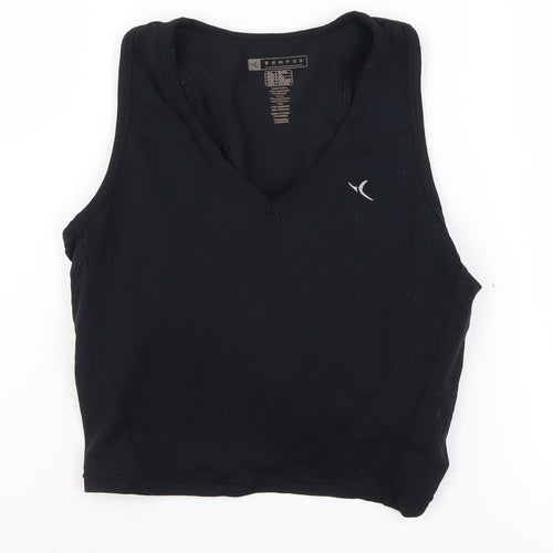 Tomyos Women's Black M V-Neck Tank Top for Gym