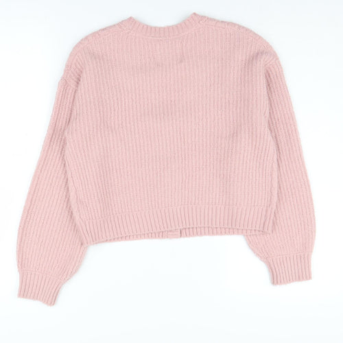 Jack Wills Girls Pink Cable Cardigan 10-11 Years