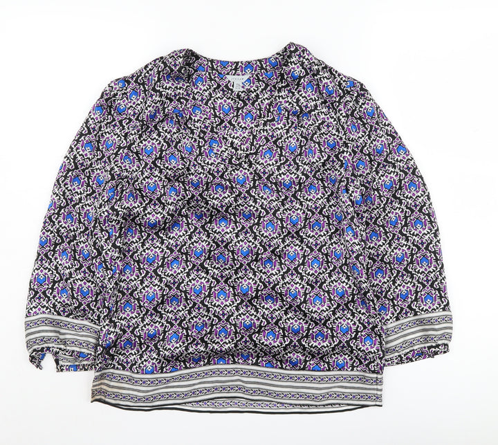 Jigsaw Women's Multicoloured Silk Blouse UK 6