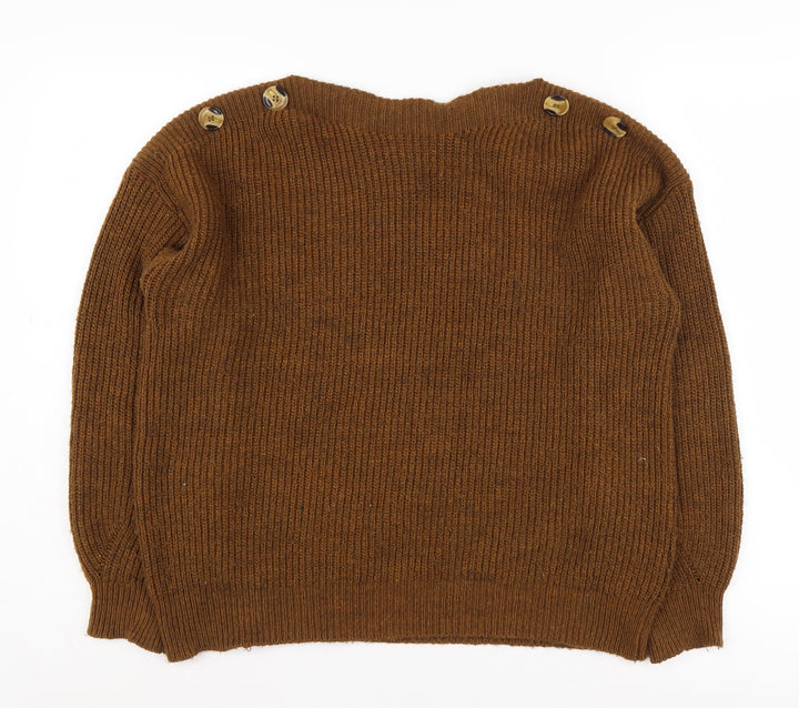 Pimkie Women's Brown Pullover Jumper, Size S, Acrylic