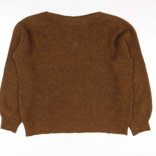 Pimkie Women's Brown Pullover Jumper, Size S, Acrylic