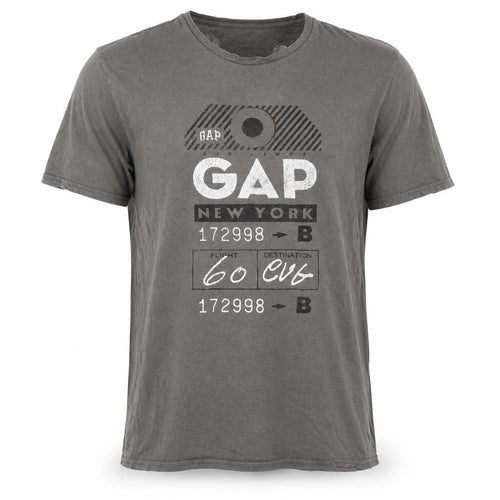Gap Men's Grey Graphic Print T-Shirt, XL, Cotton