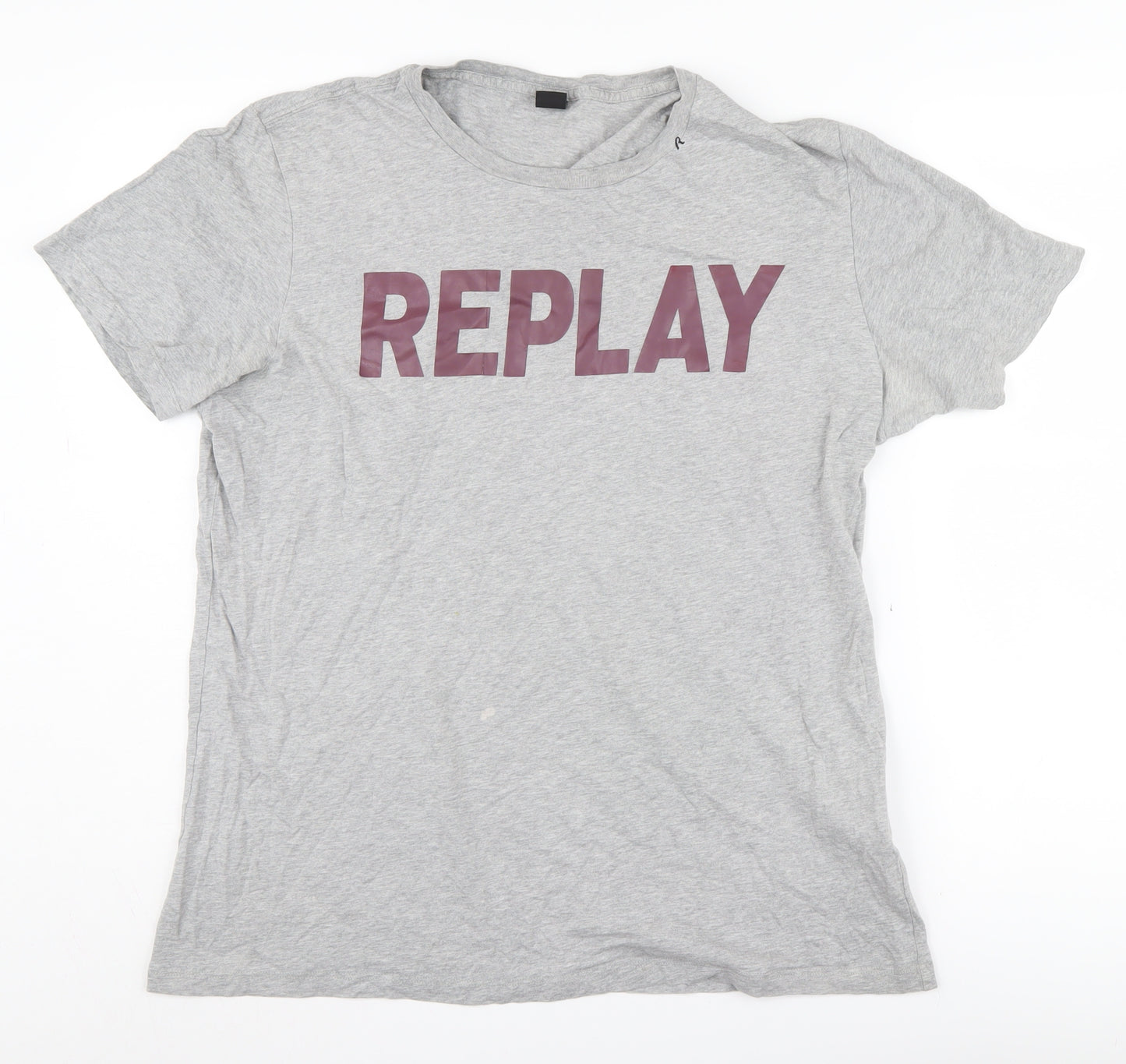 Replay Unisex Grey Basic T-Shirt - XL Casual Wear