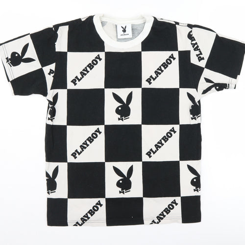 Joyrich Playboy T-Shirt, Black White, Men's S, Retro Style