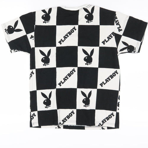 Joyrich Playboy T-Shirt, Black White, Men's S, Retro Style