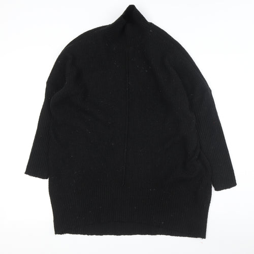 M&Co Women's Black Mock Neck Pullover Jumper, S