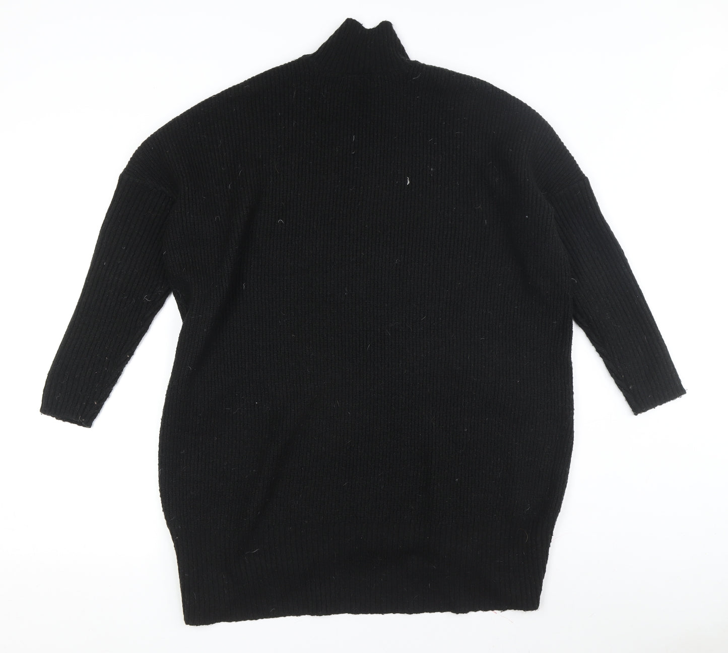 M&Co Women's Black Mock Neck Pullover Jumper, S