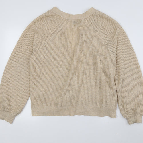 ASOS Design Women's Beige V-Neck Cardigan Size 4