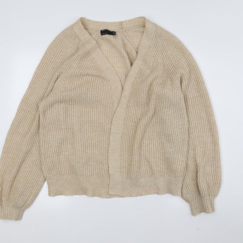 ASOS Design Women's Beige V-Neck Cardigan Size 4