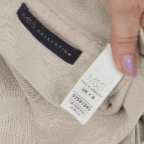 Marks and Spencer Women's Beige Cardigan Size 8