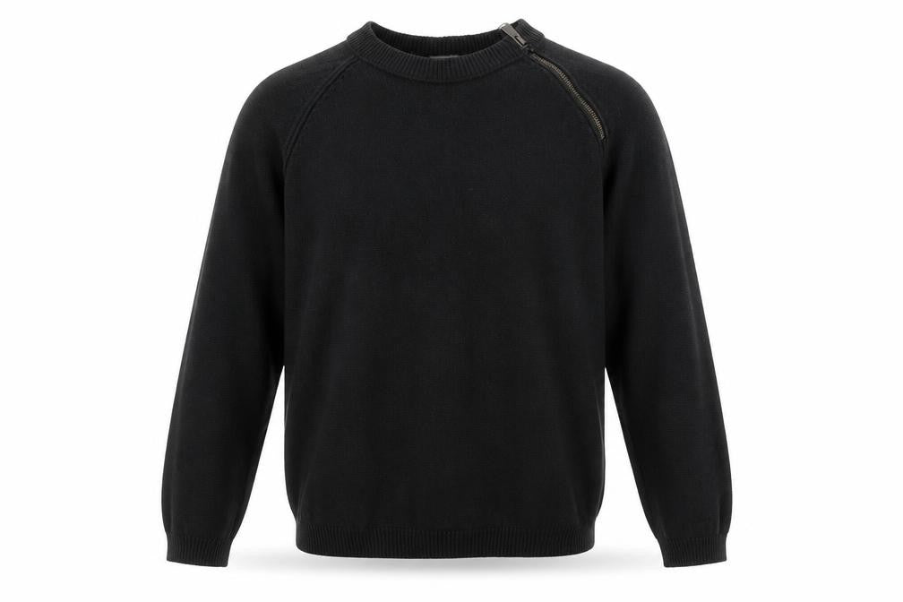 Front view of Mexx Men's Black Cotton jumper, size S