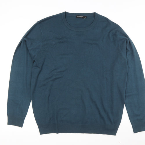 Capsule Men Blue Crew Neck XL Pullover Jumper