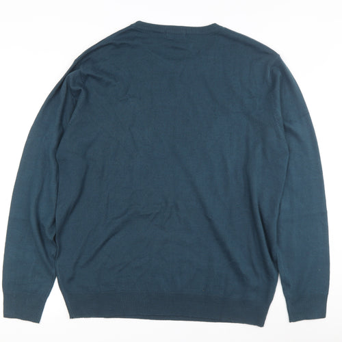 Capsule Men Blue Crew Neck XL Pullover Jumper