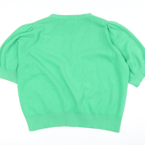Marks and Spencer Women's Green V-Neck Cardigan Size 20