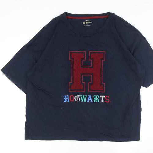 Marks and Spencer Women's Blue Harry Potter T-Shirt Size 20